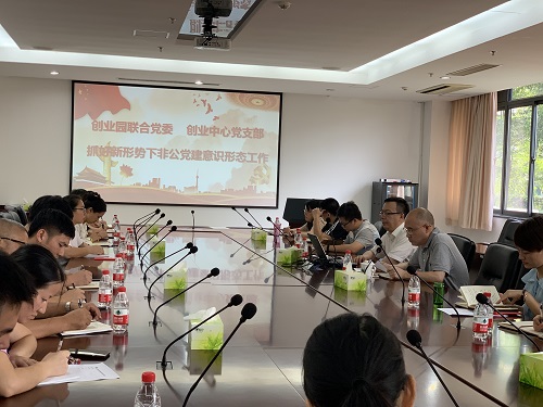 创业园联合党委、创业中心党支部开展“抓好新形势下非公党建意识形态工作”专题党课